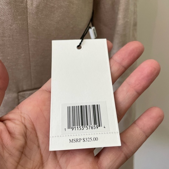 Jason Wu Linen Blend Cropped Blazer Size S Career Office Professional - Picture 5 of 9